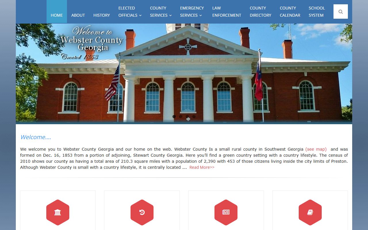 Webster County Georgia official courthouse records homepage